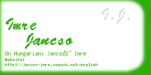 imre jancso business card